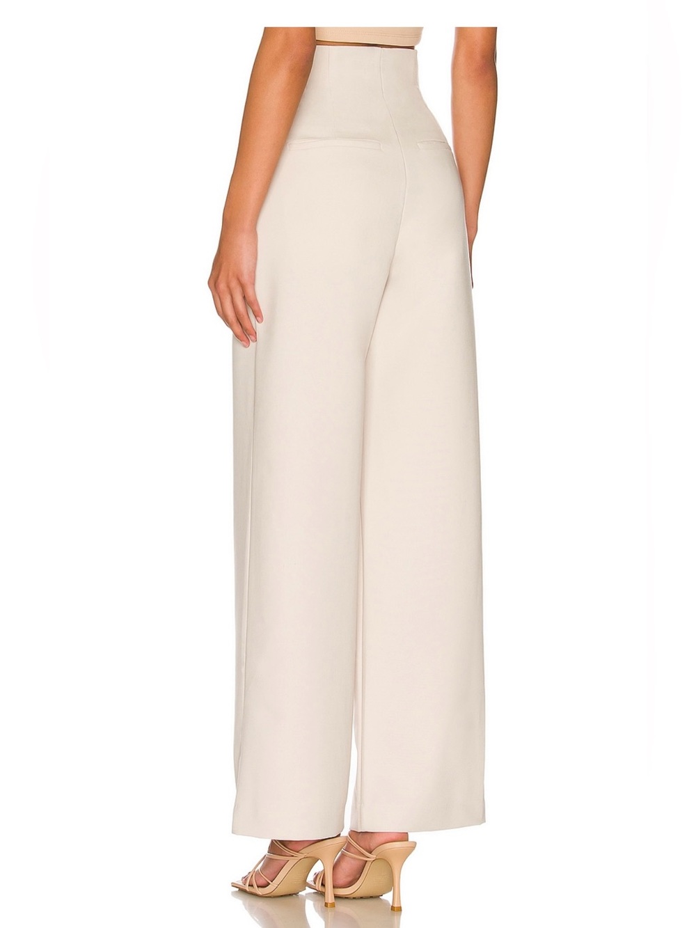 Bardot Anna High Waist Pants in Beige - Picture 3 of 4